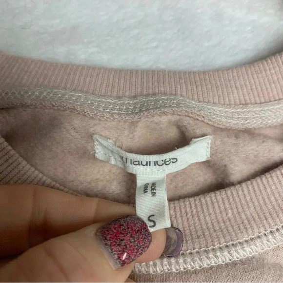 Maurice’s crew neck light pink sweatshirt size small Good Moms Say Bad Words - Picture 5 of 7